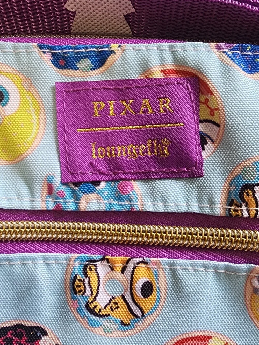 New Loungefly Disney Pixar Characters Donut Passport Crossbody Bag